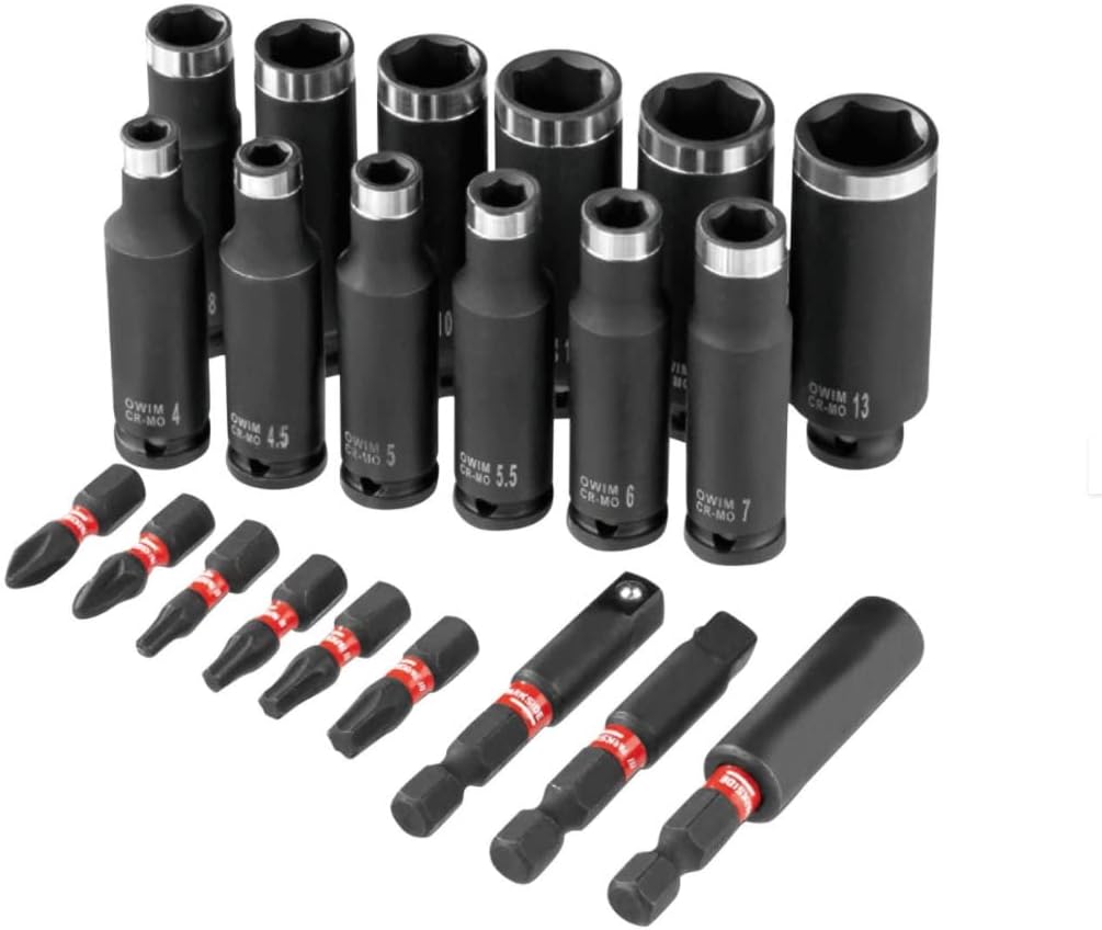 Parkside Performance 21-Piece Impact Socket Set for Wrenches